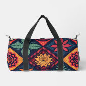 Blume-Zaubermuster Duffle Bag (Vorderseite)