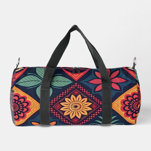 Blume-Zaubermuster Duffle Bag (Rückseite)