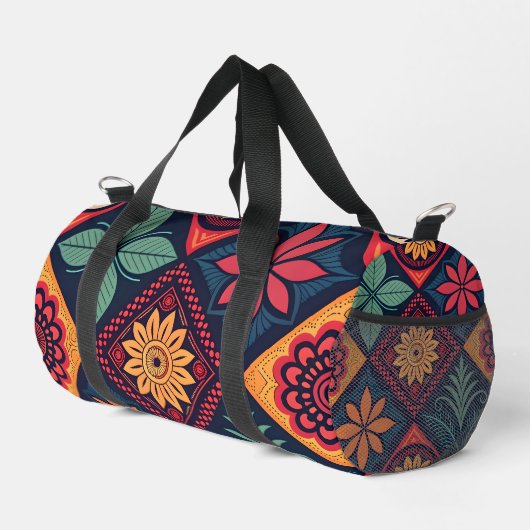Blume-Zaubermuster Duffle Bag (Rechte Ecke)