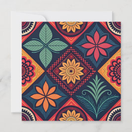 Blume-Zaubermuster Einladung