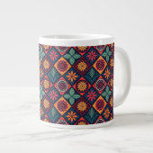 Blume-Zaubermuster Jumbo-Tasse (Vorderseite Rechts)