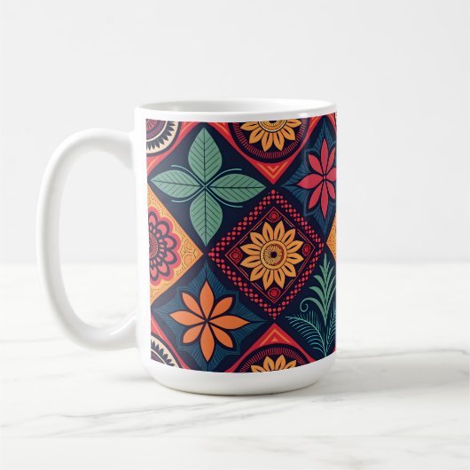 Blume-Zaubermuster Kaffeetasse (Links)