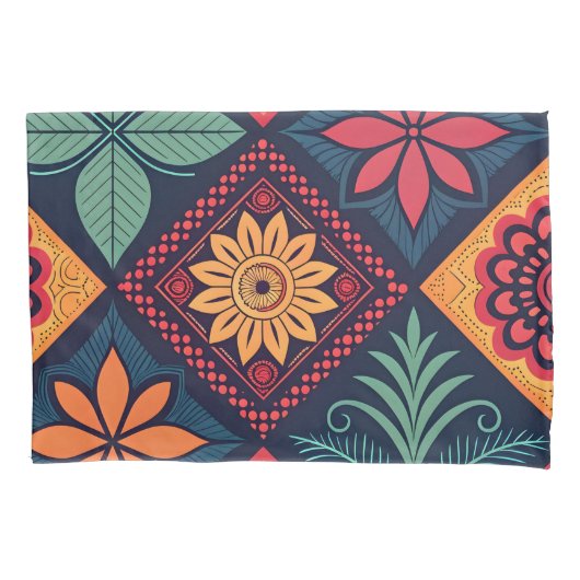 Blume-Zaubermuster Kissenbezug (Vorderseite)