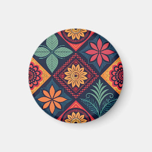 Blume-Zaubermuster Magnet