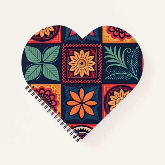 Blume-Zaubermuster Notizblock (Vorderseite)