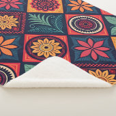 Blume-Zaubermuster Sherpadecke (3/4)