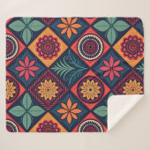 Blume-Zaubermuster Sherpadecke (Vorderseite (Horizontal))