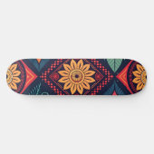 Blume-Zaubermuster Skateboard (Horizontal)