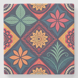 Blume-Zaubermuster Steinuntersetzer