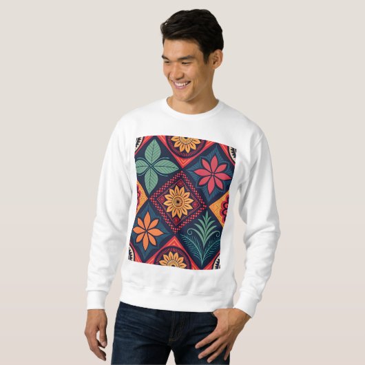 Blume-Zaubermuster Sweatshirt (Vorne ganz)