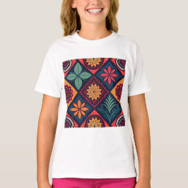Blume-Zaubermuster T-Shirt