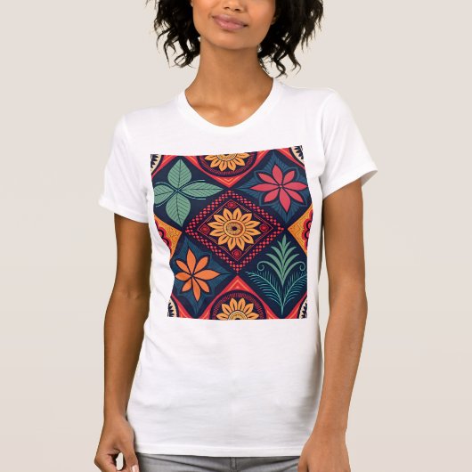 Blume-Zaubermuster T-Shirt (Vorderseite)