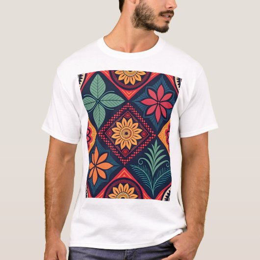 Blume-Zaubermuster T-Shirt (Vorderseite)