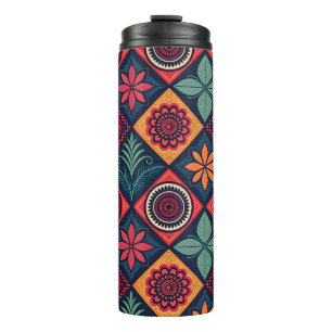 Blume-Zaubermuster Thermosbecher