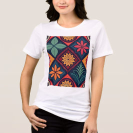 Blume-Zaubermuster Tri-Blend Shirt