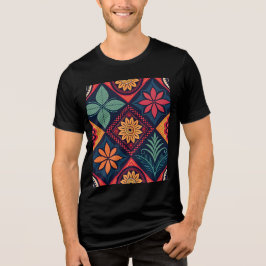 Blume-Zaubermuster Tri-Blend Shirt