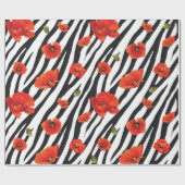 Blume Zebra Geschenkpapier (Flach)