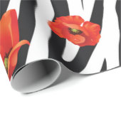 Blume Zebra Geschenkpapier (Rolleneckpunkt)