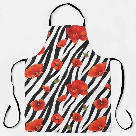 Blume Zebra Schürze (Vorderseite)