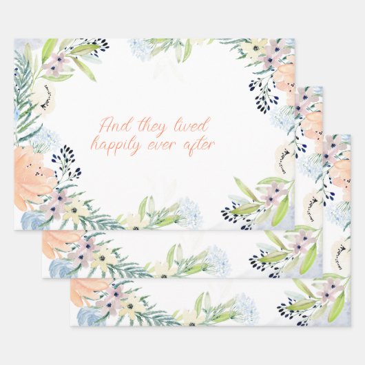 Blume zeichnen Personalisiert Geschenkpapier Set (Set)