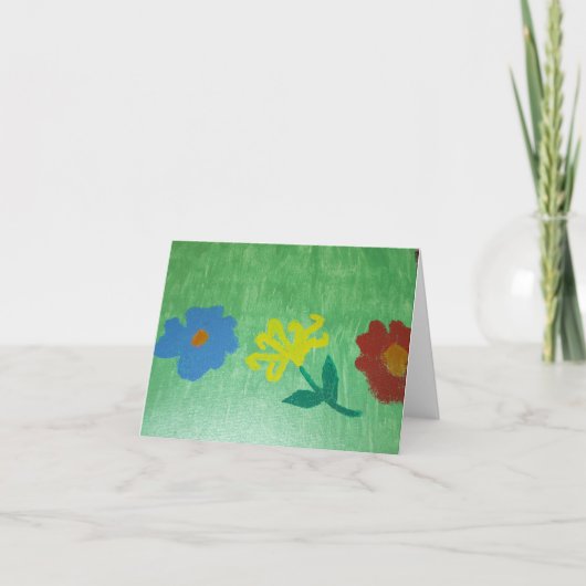 Blume zeichnen unbedruckt (Vorderseite)