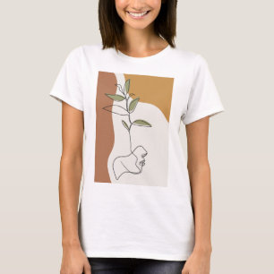 Blume zeichnend, kreative Gesichtshemmung T-Shirt