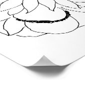 Blume zeichnend Trennlinie 2 Poster (Ecke)