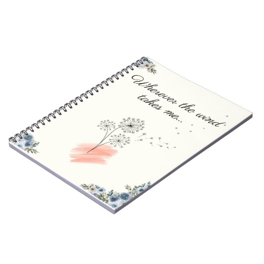 Blume zeitgemäßer Linien mit Angebot Notizblock (Linke Seite)