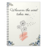 Blume zeitgemäßer Linien mit Angebot Notizblock (Vorderseite)