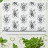 Blume Zen Art, handgezeichnet abstract - Geschirrtuch (Gefaltet)