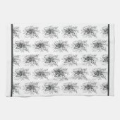 Blume Zen Art, handgezeichnet abstract - Geschirrtuch (Horizontal)