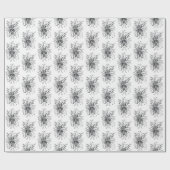 Blume Zen Art, hangezeichnet - Geschenkpapier (Flach)