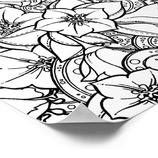 Blume Zendoodle 2 Poster (Ecke)