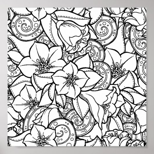 Blume Zendoodle 2 Poster (Vorne)