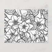 Blume Zendoodle Postkarte (Vorderseite)