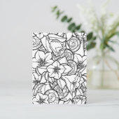 Blume Zendoodle Postkarte (Stehend Vorderseite)
