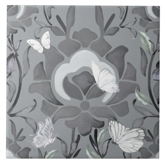 Blume, Zierkacheln, Zisnik, Fliese (Vorderseite)