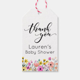 Blume zu Aquarellfarben Vielen Dank Geschenkanhänger