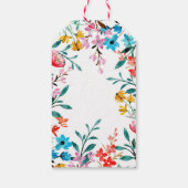 Blume zu Aquarellfarben Vielen Dank Geschenkanhänger (Rückseite)