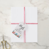 Blume zu Aquarellfarben Vielen Dank Geschenkanhänger (Mit Garn)