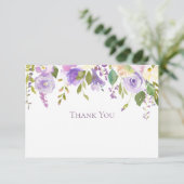 Blume zu Aquarelllavender Garden Vielen Dank Dankeskarte (Stehend Vorderseite)