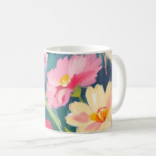 Blume zu Blue Kaffeetasse (VorderseiteRechts)
