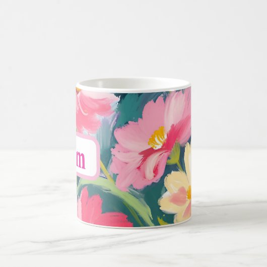 Blume zu Blue Kaffeetasse (Mittel)