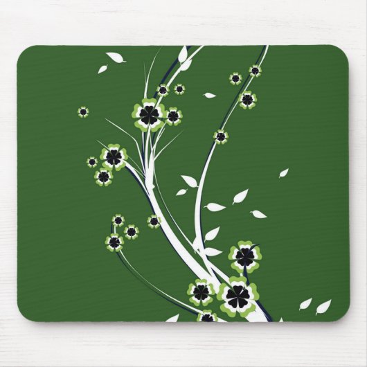 Blume zu grün - Mousepad (Vorne)