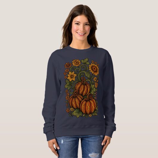 Blume zu Halloween Sweatshirt (Vorne ganz)
