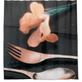 Blume zu Schiefer, Version 4 Duschvorhang (Vorderseite)