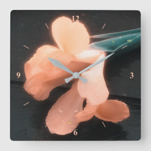 Blume zu Schiefer, Version 4 Quadratische Wanduhr