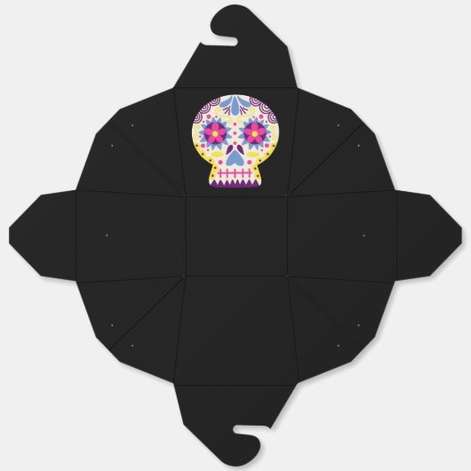 Blume Zuckerhut Schwarzes Halloween-Party Gefällig Geschenkschachtel (Ungefaltet)