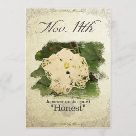 Blume zum 11.11.2010 "Japanische Schlangenschlange Karte