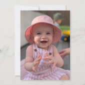 Blume zum 1. Geburtstag Einladung (Rückseite)